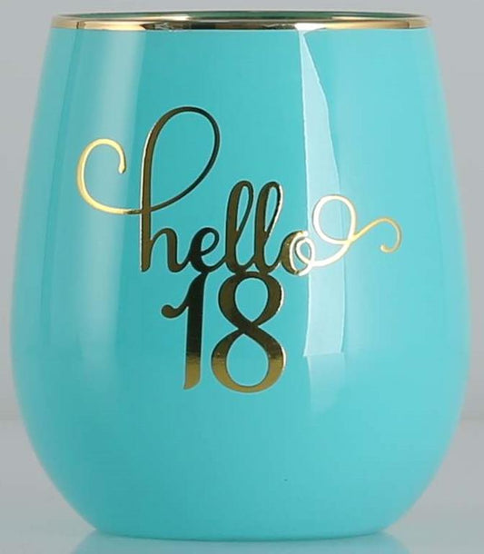 18th Stemless Wine Glass