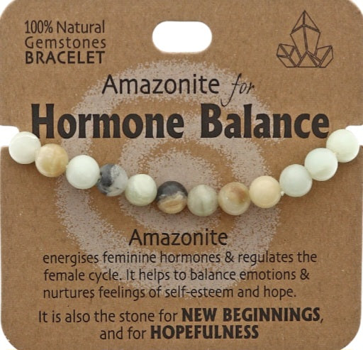 Natural Gemstone Bracelet - Amazonite for Hormone Balance